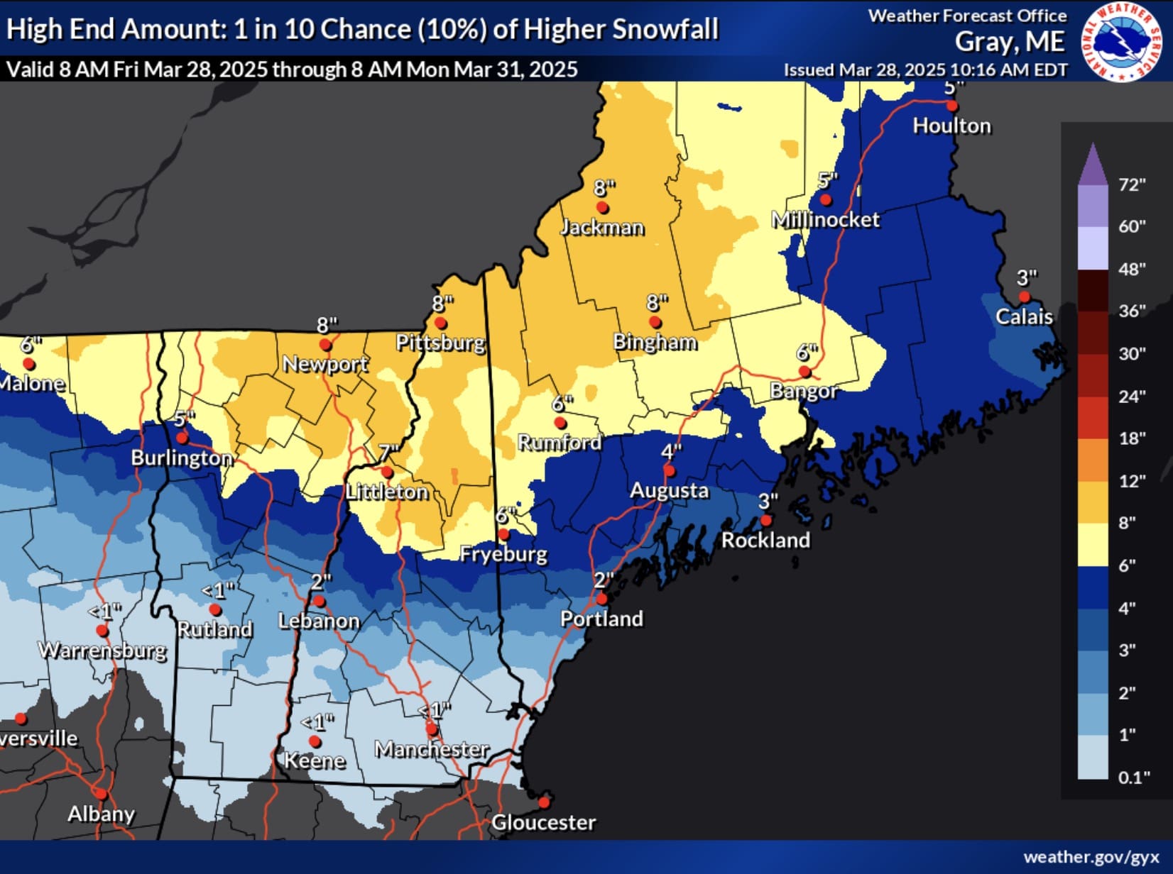 High end amount forecast.